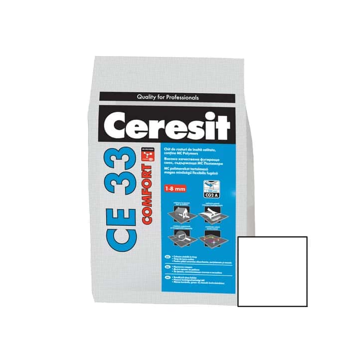 Chit de rosturi gresie si faianta Ceresit CE 33, gri, interior, 5 kg – imagine 2