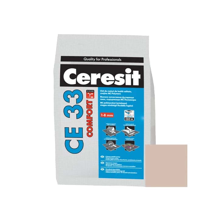 Chit de rosturi gresie si faianta Ceresit CE 33, gri, interior, 5 kg – imagine 3