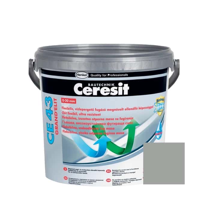 Chit de rosturi gresie si faianta Ceresit CE 43, alb 01, interior / exterior, 5 kg – imagine 2