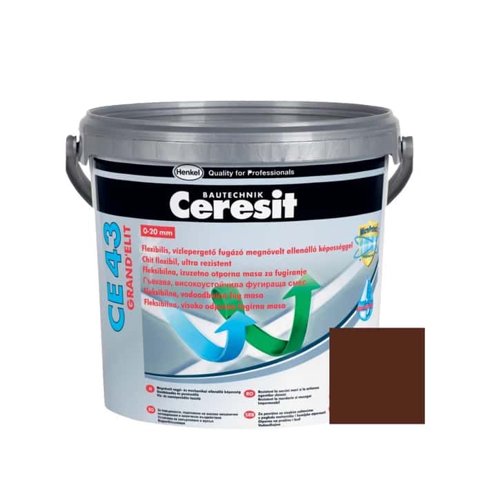 Chit de rosturi gresie si faianta Ceresit CE 43, alb 01, interior / exterior, 5 kg – imagine 3