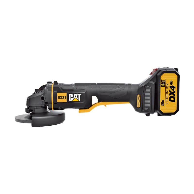POLIZOR UNGHIULAR CAT, 18V, 115MM, FARA INCARCATOR SI ACUMULATOR MODEL CAT DX31B