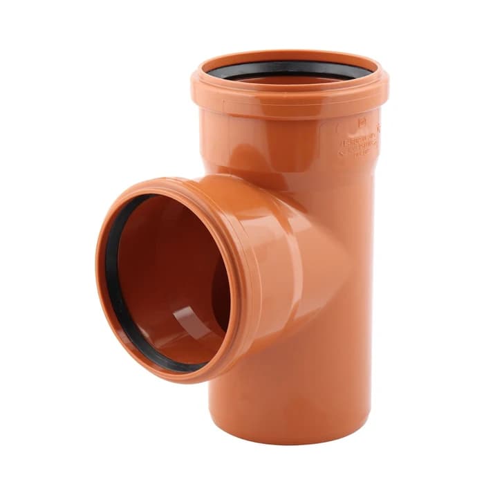 Ramificatie PVC, cu inel, D 160 x 160 mm, 87 grade, portocaliu