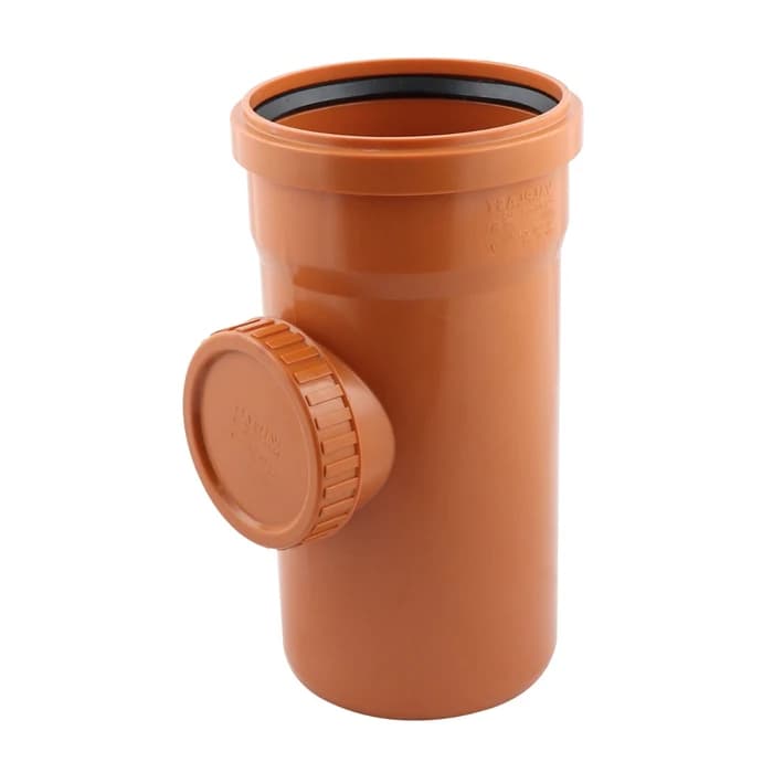 Piesa curatare PVC, cu inel, D 160 mm, portocaliu
