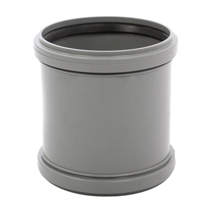 Mufa dubla polipropilena, pentru imbinare tevi scurgere, gri, D 110 mm