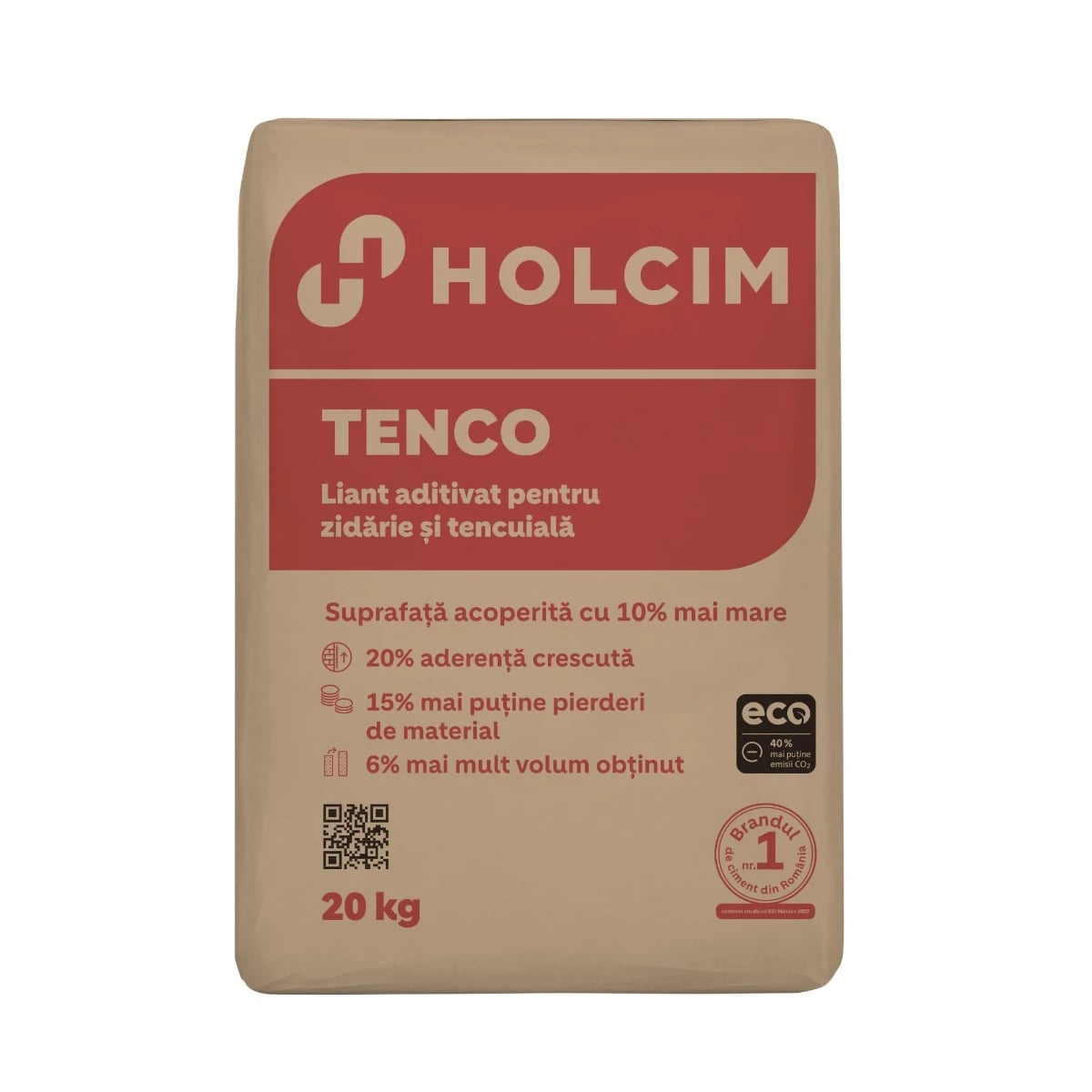 Liant aditivat Tenco pentru tencuiala manuala / mecanizata, sac 20 kg