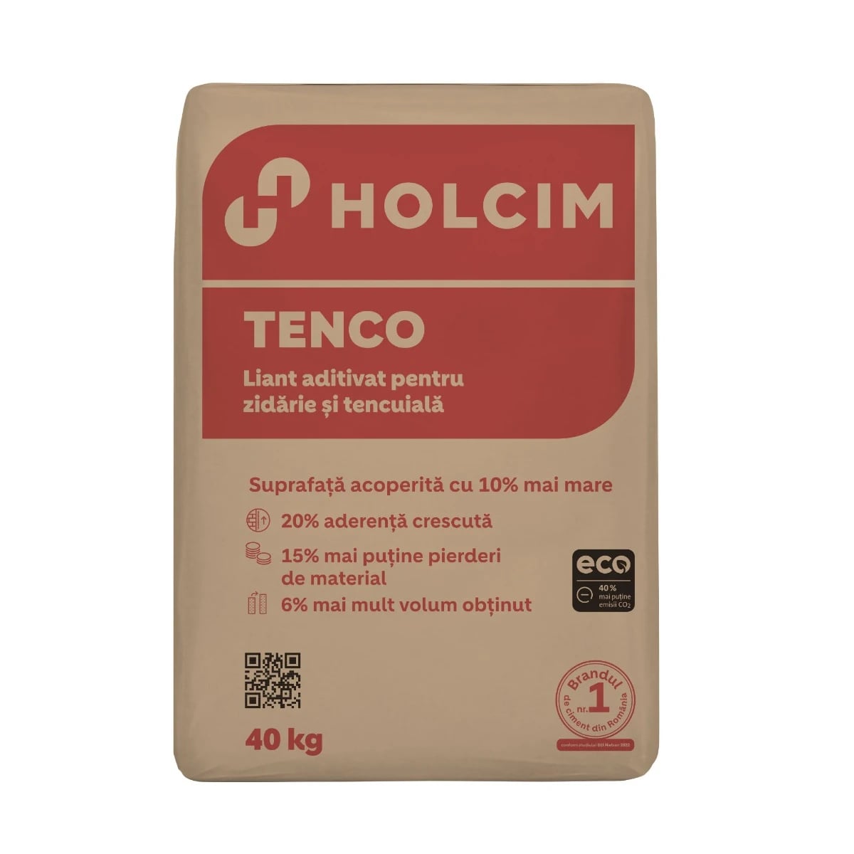 Liant aditivat Tenco pentru tencuiala manuala / mecanizata, sac 40 kg