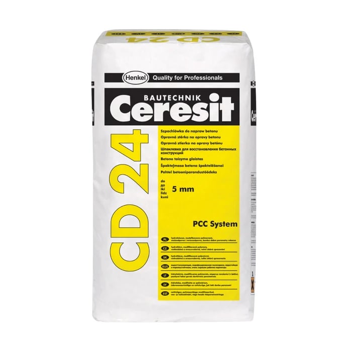 Mortar pentru reparatii, Ceresit CD 24, gri, interior / exterior, 25 kg
