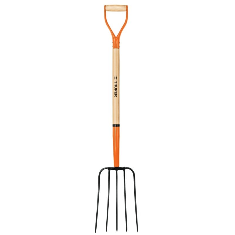 FURCA CU 5 DINTI SI COADA DIN LEMN, L 89 CM, CU MANER D
