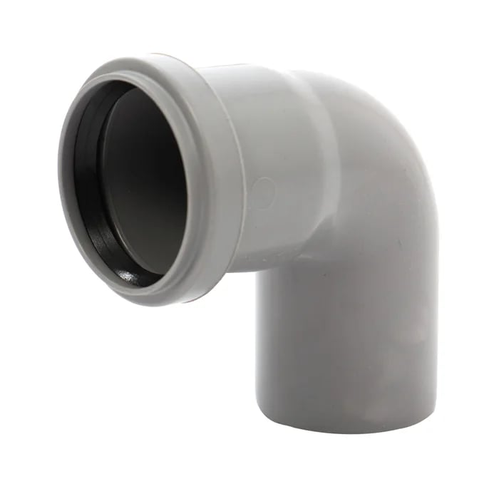 Cot polipropilena, pentru scurgere, gri, D 50 mm, 87 grade