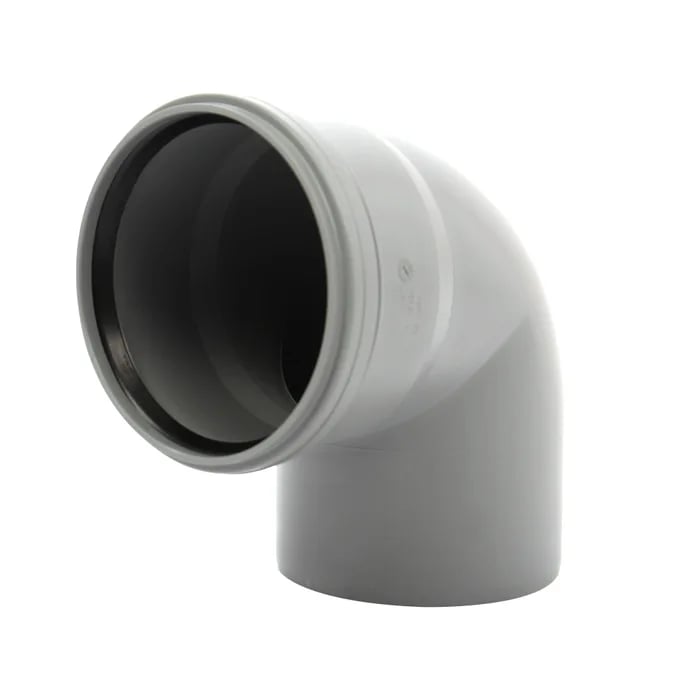 Cot polipropilena, pentru scurgere, gri, D 110 mm, 87 grade