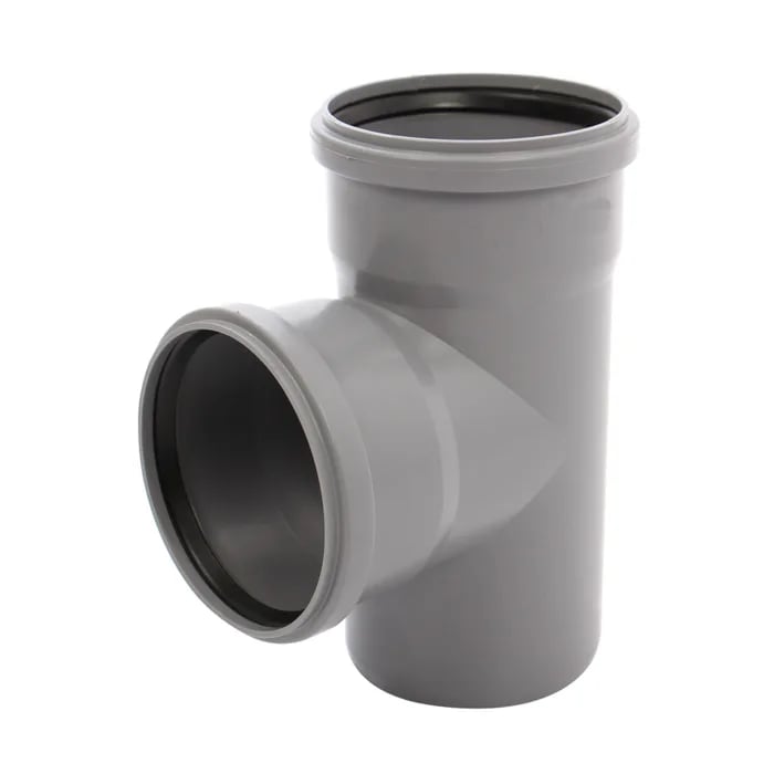 Ramificatie polipropilena, pentru scurgere, gri, D 110 x 110 mm, 87 grade