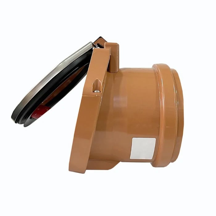Clapeta antiretur de capat, PVC, cu inel, D 110 mm, portocaliu