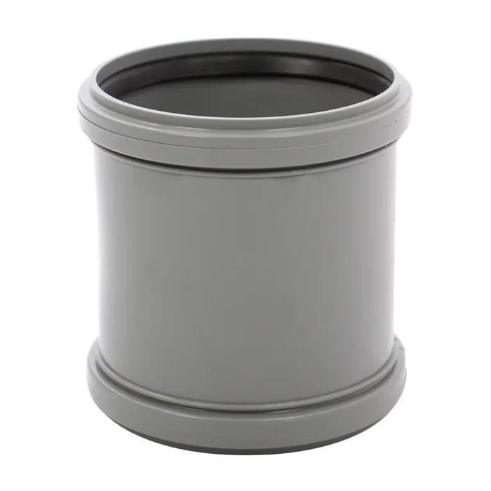 Mufa dubla polipropilena, pentru imbinare tevi scurgere, gri, D 50 mm